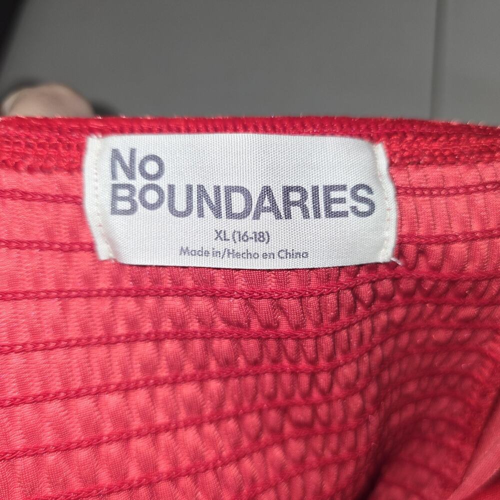 No Boundaries Santa Jumpsuit Juniors XL Red Sequin Faux Fur Holiday Christmas - Picture 3 of 6